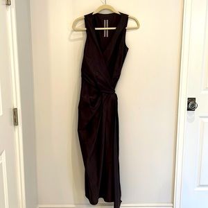 COPY - Rick Owens grey cotton wrap dress